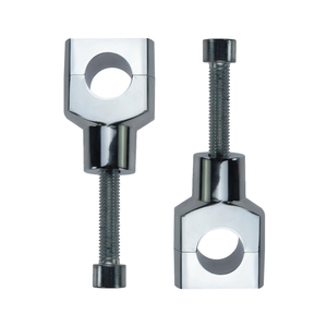 HCMOTORKU Rehausseurs de guidon de moto 1,25 pouces (25 mm) avec collier de fixation noir/chrome compatibles Harley Dyna <span class=keywords><strong>Sportster</strong></span> Softail Custom - Product Image 2