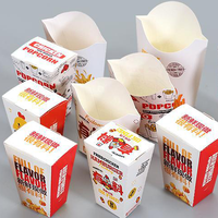 Boîte d'emballage biodégradable à emporter avec logo personnalisé Emballage de camion de restauration rapide Boîtes de croustilles de pépites de poulet frit ensemble de récipients pour aliments