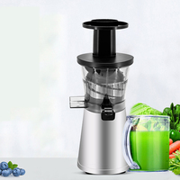 Kleine huishoudelijke slowjuicer met één versnelling, roestvrijstalen mes, automatische elektrische omkeerfunctie voor fruit en groenten