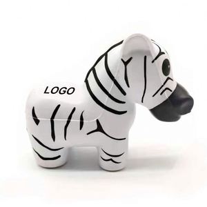 Jouet personnalisé avec logo de marque, figurine d'animal zèbre, jouet anti-stress en mousse PU non toxique, jouets à presser - Product Image 3