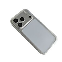 Coque de téléphone transparente antichoc en PC pour 18 Pro, design minimaliste, résiste au jaunissement, bords souples, dos rigide pour 17/17