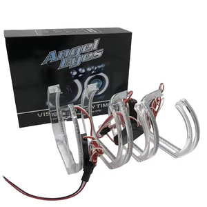 Haute qualité LED <span class=keywords><strong>Angel</strong></span> <span class=keywords><strong>Eyes</strong></span> Halo anneaux <span class=keywords><strong>phare</strong></span> RGB LED emblématique Angle yeux Kit 12V voiture DRL éclairage pour F30 F35 F81 F60 E90 E92 - Product Image 6