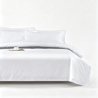 Ensemble de literie 4 pièces en satin 100% coton uni 60S pour la maison, l'hôtel, la chambre à coucher, vente en gros, personnalisable