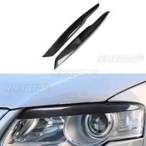 2 Piezas de Cubiertas Decorativas para Faros Delanteros de Fibra de Carbono para Volkswagen Passat B6 3C 2005 2006 2007 2008 2009 2010 - Product Image 1