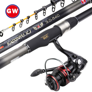 Canne à pêche Kanvukj 6m en fibre de carbone, action moyenne rapide, pour la pêche en mer et sur roche, ensemble de cannes à pêche spinning avec anneaux de guidage SIC - Product Image 1