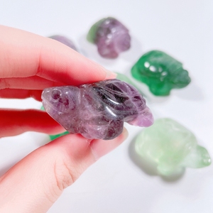 Tortue en cristal naturel, modèle de tortue en <span class=keywords><strong>fluorite</strong></span>, sculptée, petite tortue pour <span class=keywords><strong>la</strong></span> décoration de <span class=keywords><strong>la</strong></span> maison, 1 pouce, g - Product Image 2