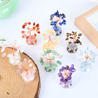 Wholesale Handmade Natural Crystal Stone Craft Crystal Lucky Tree Fortune Tree for Fengshui Decoration
