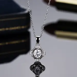 Collana di diamanti in moissanite 925 in argento Sterling moissanite Gra VVS moissanite collana di gioielli da donna