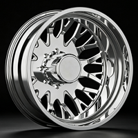 Jantes forgées doubles arrière pour pick-up, personnalisées, polies noires, 20, 22, 24, 26, 28, 30 pouces, 8*165.1, 8x200, 10x225, 10*285.75, 10x225
