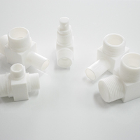 Conectores de accesorios de tubo de PTFE, venta al por mayor profesional, piezas de mecanizado CNC con mango OEM de alta calidad