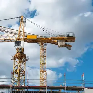 Grúa Torre plana de 12 toneladas, marca china, grúa torre de segunda mano, precio de grúa