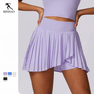 Abbigliamento sportivo sportivo moda donna Logo personalizzato di alta qualità gonne da Golf Tennis con inserto Shorts - Product Image 1