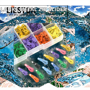 Sac à vêtements avec logo, pour veste, jeans, avec fermeture automatique, détachable, durable, anti-décoloration, en alliage de zinc sans nickel, 3 # 5 # 8 #   Glissière de fermeture éclair - Product Image 2