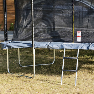 Trampoline rectangulaire noir Zoshine en mousse PVC avec filet intérieur, approuvé ASTM, pour <span class=keywords><strong>fitness</strong></span> familial en extérieur, 12 pieds, avec échelle et panier de basket - Product Image 5