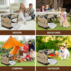 Portable Folding Pet Crate Strong Steel Frame Breathable Anti-scratch Mesh Manufacturer Custom Dog <b>Cat</b> <b>Soft</b>-sided Pet Crate - Product Image 6