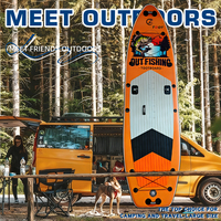 Planche de paddle gonflable multi-usage ISUP 11'6" avec pont stable pour la pêche et l'exploration en plein air