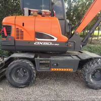 Kullanılmış Doosan DX60/DX60W/DX60W-9C 6 Ton Tekerlekli Ekskavatör, Motor ve Şanzıman Düşük Saatli, 2023 Model, 42 kW Güç