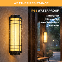 BOHONG Applique murale LED carrée populaire et durable pour jardin paysager, en acier inoxydable 304, effet marbre, étanche IP65, 16W, garantie 5 ans pour l'extérieur