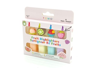 Lot de 4 surligneurs obliques parfumés aux fruits, avec capuchon amusant, stylos gel non effaçables, fournitures scolaires pour enfants, coloriage - Product Image 2
