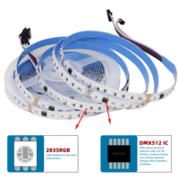 Tira de Luces LED Inteligentes Programables TRX Garden, DMX512, Flexibles, con Control Remoto USB, IP67, para Paisajismo