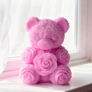 <span class=keywords><strong>Kit</strong></span> DIY <span class=keywords><strong>pour</strong></span> bougies parfumées romantiques, pierres aromatiques et créations en plâtre, ensemble de moules en silicone Rose et Ours <span class=keywords><strong>pour</strong></span> la Saint-Valentin - Product Image 4