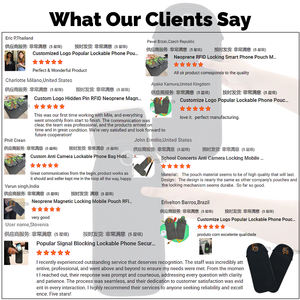 Sacs de sécurité verrouillables avec blocage du signal et logo personnalisé, pochette magnétique pour téléphone portable pour les élèves du secondaire - Product Image 5