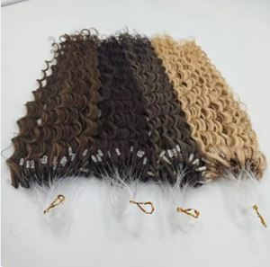 100% capelli umani onda naturale capelli spessi fine 12A Nano Micro perline H6 piuma capelli extension prezzo di fabbrica per tutte le persone - Product Image 3