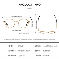 80992 Armazón de Lentes Metálico Original para Hombre, Diseño Moderno, Armazón de Lentes Óptico al por Mayor de China