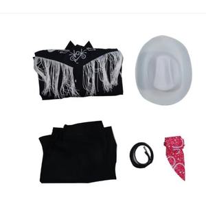 Costume pour homme années 80 90, costume de cowboy avec chemise à franges à manches longues de style western, écharpe pour Halloween, cosplay, pantalon, chapeau de cowboy - Product Image 3