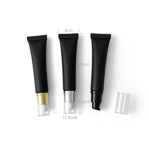 Toptan 15g 20g mat siyah kozmetik plastik tüp boş sıkılabilir tüp özel göz kremi dudak parlatıcısı tüp - Product Image 4