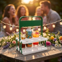 Porte-gobelets pliable réutilisable à 6 emplacements pour pique-niques en famille, sorties à la plage – Organisateur de boissons durable