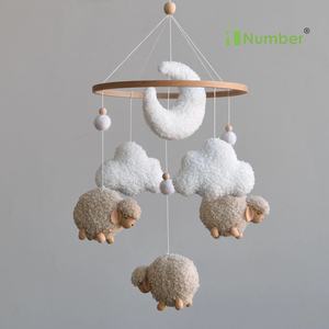 Prodotti per bambini all'ingrosso Boho coran morbido tessuto orsacchiotto stella nuvola appeso scuola materna culla cellulare fatto a mano <span class=keywords><strong>Baby</strong></span> cellulari - Product Image 1