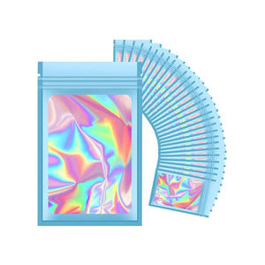 Durable Holographic Mylar <b>Bags</b> For Secure <b>Food</b> <b>Storage</b> Resealable Design Long Lasting Protection And Stylish Shiny Packaging - Product Image 1