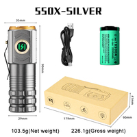 Lampe torche EDC de randonnée ultra-lumineuse à 3 LED, lanterne étanche en alliage d'aluminium magnétique, lampe de poche tactique LED d'urgence pour le camping en plein air
