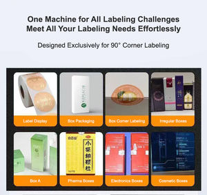 Machine d'étiquetage d'angle semi-automatique pour boîtes en carton, scellage en forme de L, inviolable, 90 degrés, haute précision, de bureau - Product Image 5