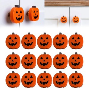 Bonitos pomos de puerta con diseño de calabaza para decoración de fiestas de Halloween, decoración de gabinetes para el hogar, para cajones de cómodas, suministros festivos - Product Image 1