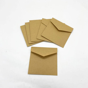 Enveloppes en papier <span class=keywords><strong>kraft</strong></span> brun C6 C5 mini carrées personnalisées avec logo imprimé pour invitations de <span class=keywords><strong>mariage</strong></span> en gros - Product Image 3