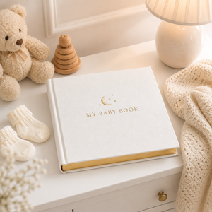 LABON <span class=keywords><strong>Livre</strong></span> de souvenirs <span class=keywords><strong>personnalisé</strong></span> pour bébé, journal de mémoire, couverture rigide en lin blanc, suivi des étapes importantes du premier an, organisateur de souvenirs pour nouveau-né - Product Image 4