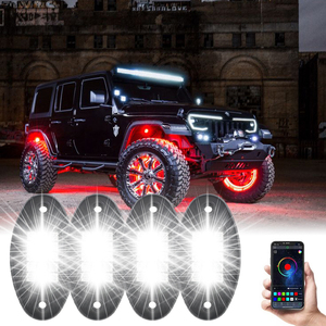Luces Cho LED De 3 Đèn Led Para Camion Camiones 12V 24V RGB 8 Vỏ Xe Tải Đèn Đá Cho Xe Tải Đá Ánh Sáng Cho Off Road ATV - Product Image 5