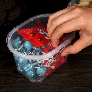 Disposable Oval Plastic Food Container With Clip On Lid For Takeout Travel <b>Storage</b> <b>Microwave</b> Safe - Product Image 1