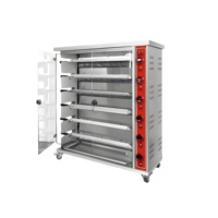 Rôtissoire électrique en acier inoxydable à 6 broches, rôtissoire à poulet commerciale, grille rotative pour four de restaurant, rôtissage
