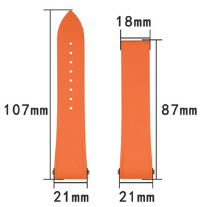 <span class=keywords><strong>2025</strong></span> Mới Nhất Fkm Cao Su Ban Nhạc Đồng Hồ Cho Cartie Santo S 21Mm Không Thấm Nước Silicone Cao Su Dây Đeo Đồng Hồ Với Clasp - Product Image 2