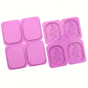 Moules à bougies en silicone écologiques personnalisables avec logo, design lettre en forme de porte à 4 trous, moule en résine, moule d'aromathérapie OEM/ODM - Product Image 2