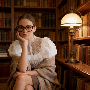 Customizable Sweet-Style Women's T-Shirt Elegant Feminine Square <b>Collar</b> Ruffled Regular <b>Sleeve</b> <b>Blouse</b> Lightweight Tulle Accent - Product Image 2