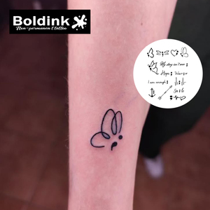 รอยสักชั่วคราว<span class=keywords><strong>ลาย</strong></span><span class=keywords><strong>ผีเสื้อ</strong></span>แบบกึ่งถาวร ยี่ห้อ Boldink Custom Semicolon Butterfly Hope ติดทนนาน 2 สัปดาห์ กันน้ำ ใช้หมึกจากน้ำผลไม้จาเกา - Product Image 2