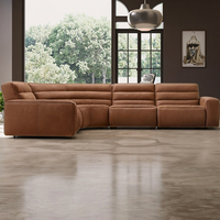 Custom ize Motion Modular Leder 4-teilige 3-Liege L-Schnitt Innen komfort Wohnzimmer Lounge Möbel Sofa