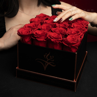 Boîte à bonbons de luxe avec 16 roses éternelles, cadeaux pour la fête des mères, arrangements floraux de mariage, cadeau d'anniversaire pour petite amie