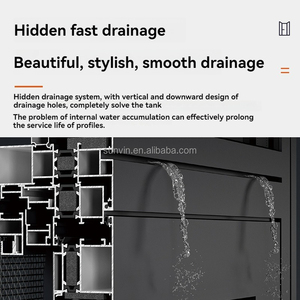 Jendela geser atas dan bawah, kaca ganda, lengkungan atap Modular, panorama aluminium geser jendela dengan Dgu - Product Image 5