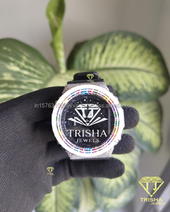 Reloj de Lujo Vintage Estilo Hip Hop, Fabricado en India, con Diamantes Moissanite VVS, Plata de Ley 925, Esfera de Cristal - Product Image 5