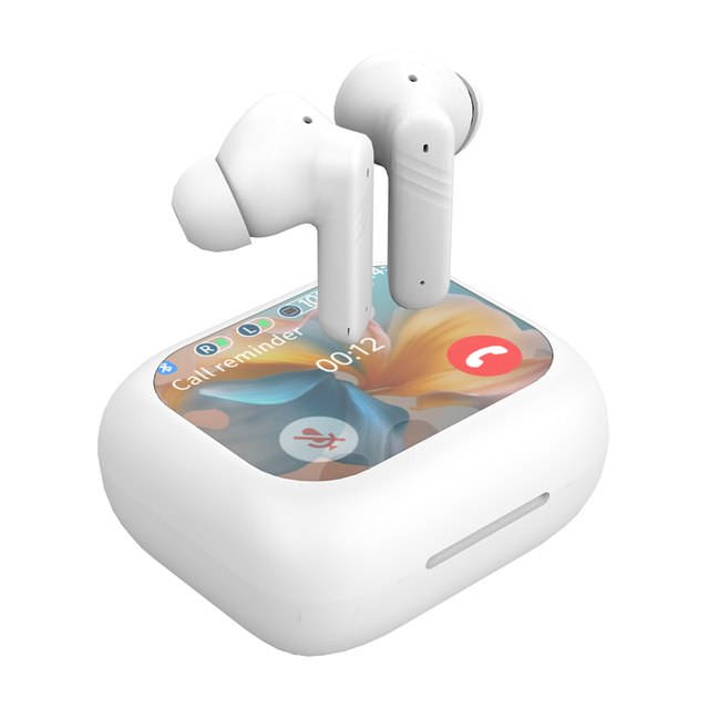 Wireless BT 5.4 ANC Noise Cancelling in Ear Earbuds with Smart Touch Screen ENC Clear Call Total 36hrs Music Time TWS Earphones
